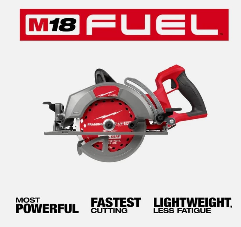 Fit For Milwaukee 2930-20 M18 FUEL 18V Lithium-Ion Cordless 7-1/4 in. Rear Handle Circular Saw (Tool-Only)