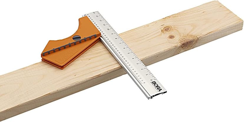 Bora 530416 Quickcut Circular Saw Guide With Rail & Angle Assist, All-In-One Woodworking Tool, Strong Aluminum 16 Inches Long, With A 14-Inch (35.5Cm) Guide Rail