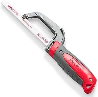 Aluminum Frame Mini Hacksaw with 10" Flexible Bi-Metal HSS Blade for Metal and Wood