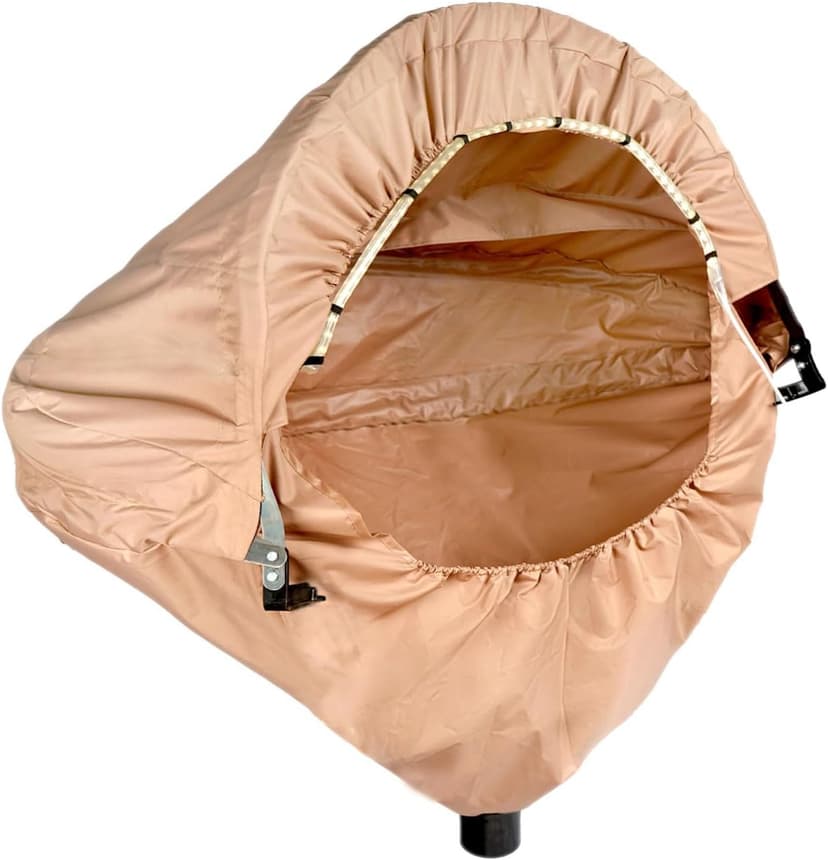 Miter Saw Dust Collection Hood with Light, Dust Solution for Miter Saws, Dust Collector, Accessory Holes, Universal Fit, Storage Bag - Khaki