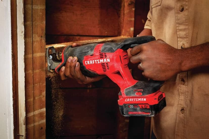 CRAFTSMAN V20 Cordless Reciprocating Saw Kit, 3,000 RPM, 14.5 inch, Battery and Charger Included (CMCS300M1)