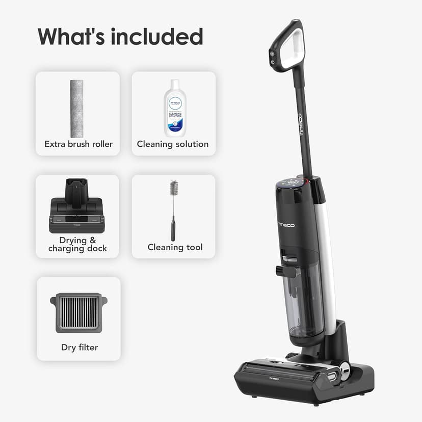 Tineco FLOOR ONE S7 FlashDry Smart Cordless Wet Dry Vacuum Cleaner & Floor Cleaning Solution