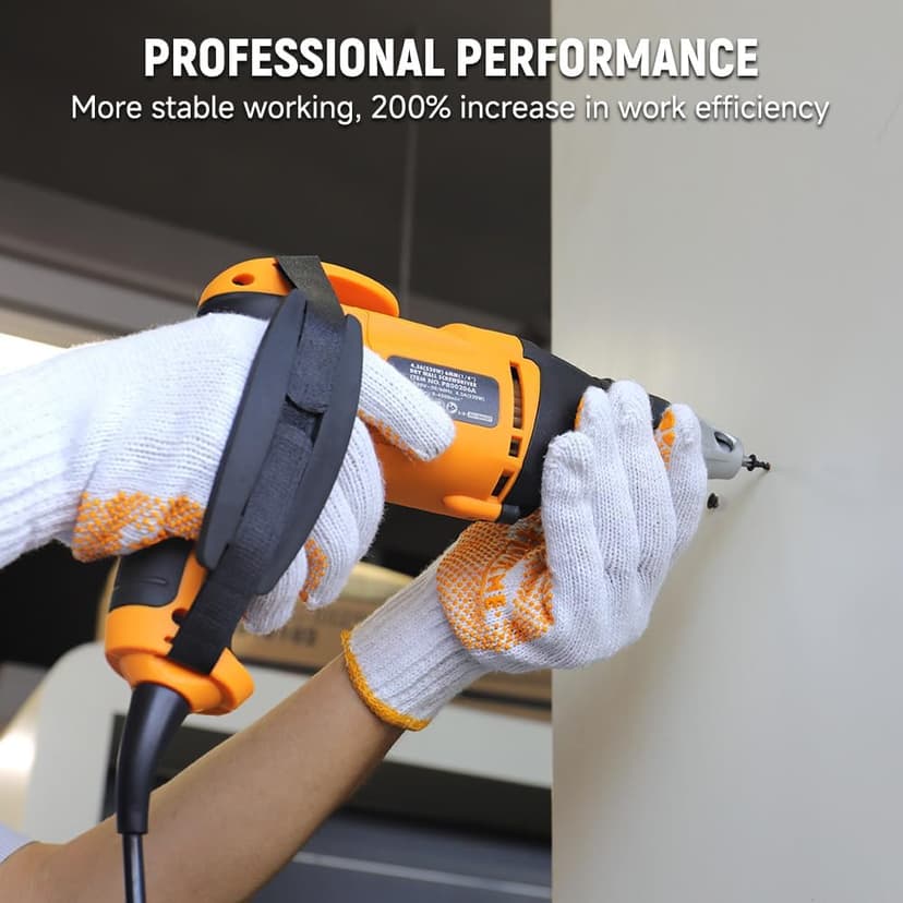 Hoteche 4.5-Amp Drywall Screw Gun, Electric Screwdriver with Variable Speed 0-4500 RPM, 1/4" Chuck, Forward & Reverse Switch