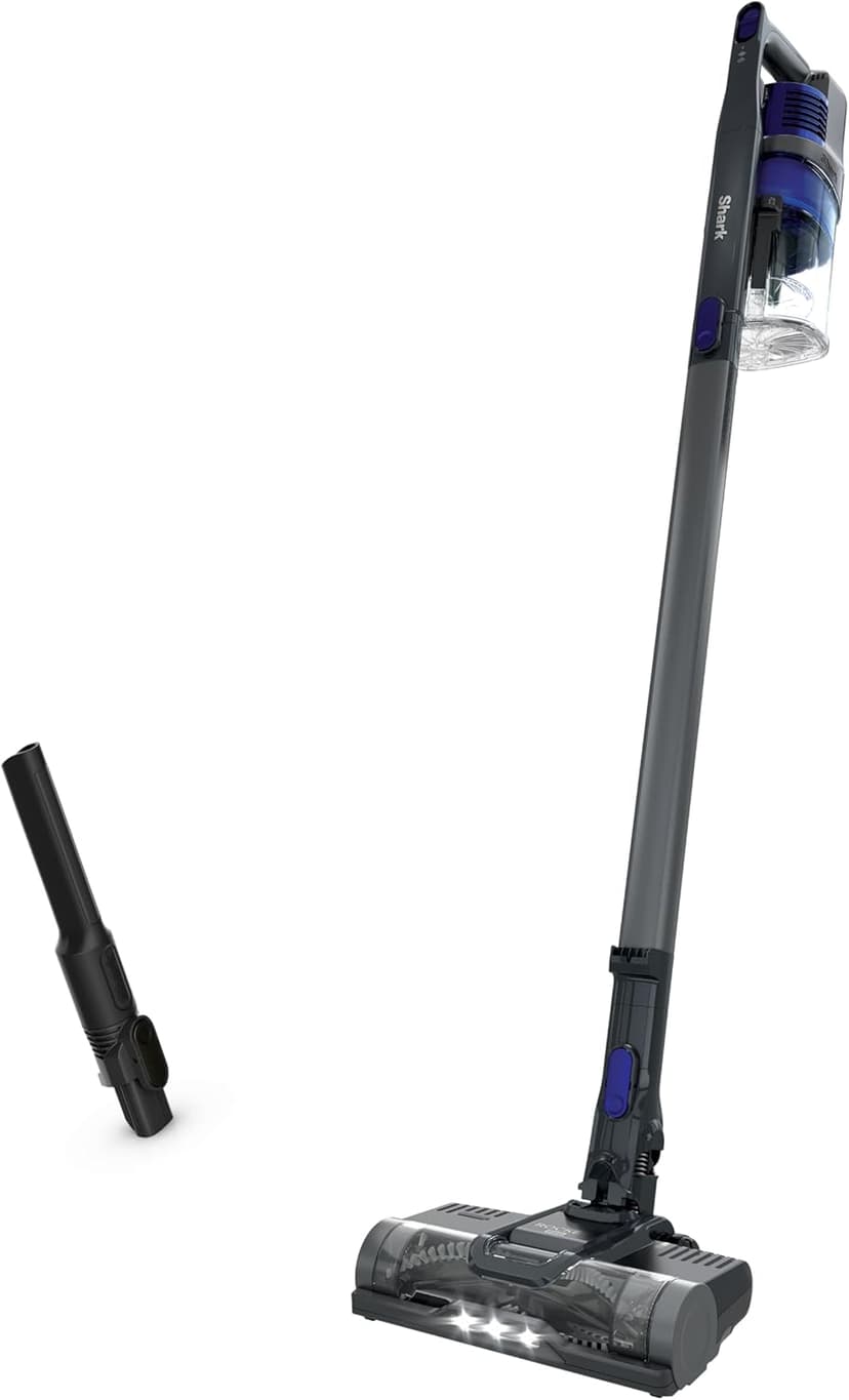 Shark Pet Cordless Stick Vacuum with XL Dust Cup, LED Headlights, Removable Handheld Vac, Crevice Tool, Portable Vacuum for Household Pet Hair, Carpet and Hard Floors, 40min Runtime, Grey, IX141