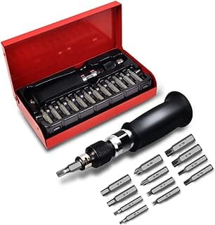 AKM Hand Manual Reversible Impact Driver Set Extractor Impact Screwdriver S2 Steel Much More Durable Disengage Rusted Fasteners or Frozen Bolts (1/4" Driver)
