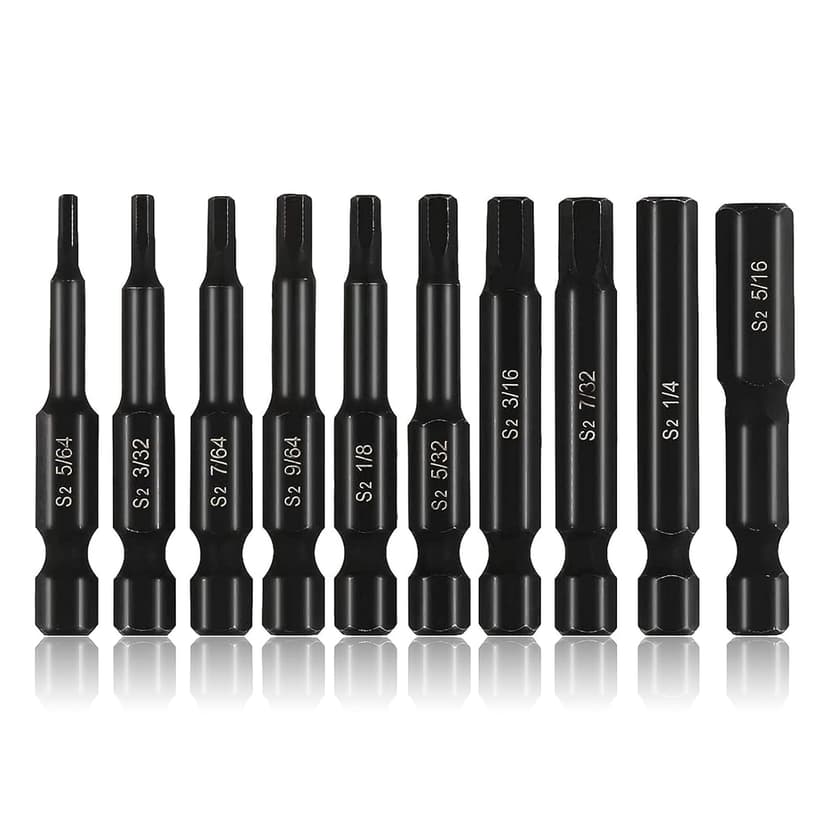 COMOWARE Impact Drill Bit Set - 21 Pcs Hex Titanium HSS Quick Change Impact Driver Bit Set for Wood, Plastic, Aluminum Alloy, Metal, 1/16"-1/2"