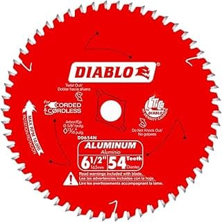 Diablo Track Circular Saw Blade for Laminate - Ideal for Finish Carpenters, Installers and Remodelers - 6-1/2" Diameter, 52-Teeth, 8,800 Max RPM - D0652TSL