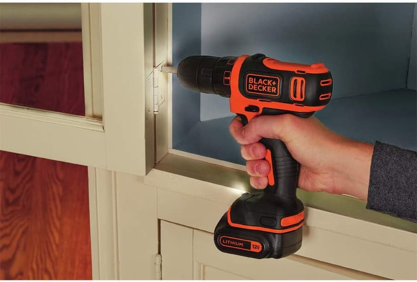 BLACK+DECKER 12V MAX Drill & Home Tool Kit, 60-Piece (BDCDD12PK)