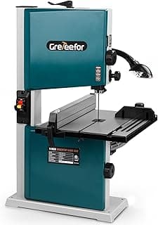 3Amp 9 Inch Benchtop Band Saw, 2-Speed（1700/2500FPM）with 360° Work Light, Miter Gauge & Rip fence, Steel Base, Band Saws for Woodworking