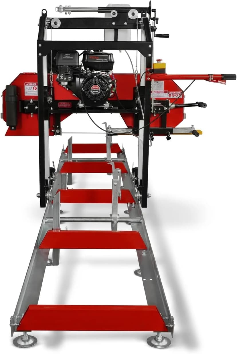 22" inch Portable Sawmill, 270cc 9HP Gasoline Engine, 20" Board Width, 13' Track Length, Model SM-22