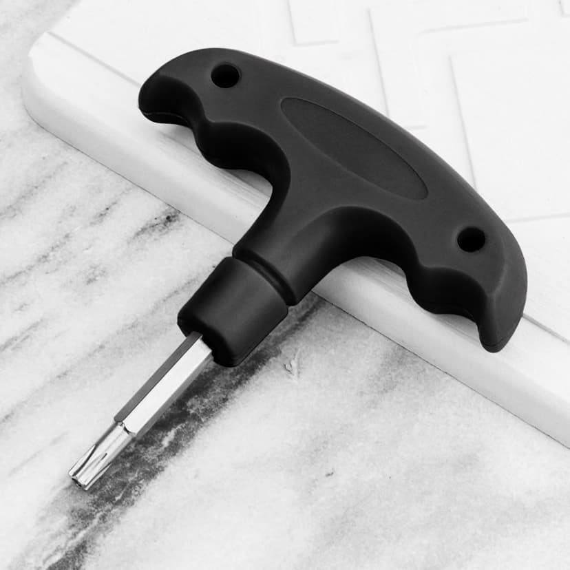 Golf Torque Wrench, Adjustable Golf Tool with Plastic Handle Metal Golf Driver Tool Golf Driver Spike Wrench Portable Golf Club Adjustment Head Tool for Golf Club Driver Equipment (Black)
