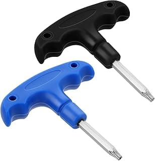 2 Pcs Golf Club Wrenches Tools Golf Torque Wrench Golf Head Adjustment Tool Stainless Steel Golf Club Driver Torque Tool with Plastic Handle, T20, Blue & Black