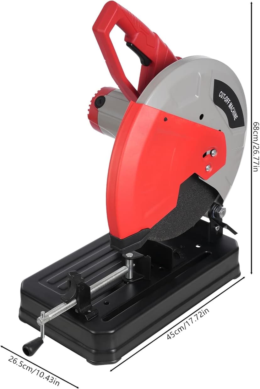 Metal Cutting Saw 2800W Chop Saw Steel Cutting Tools 0-45° Adjustable 3800rpm Electric Abrasive Chop Saw 110v Cut Off Machine for cutting solid wood, steel, PVC plastic pipe, aluminum