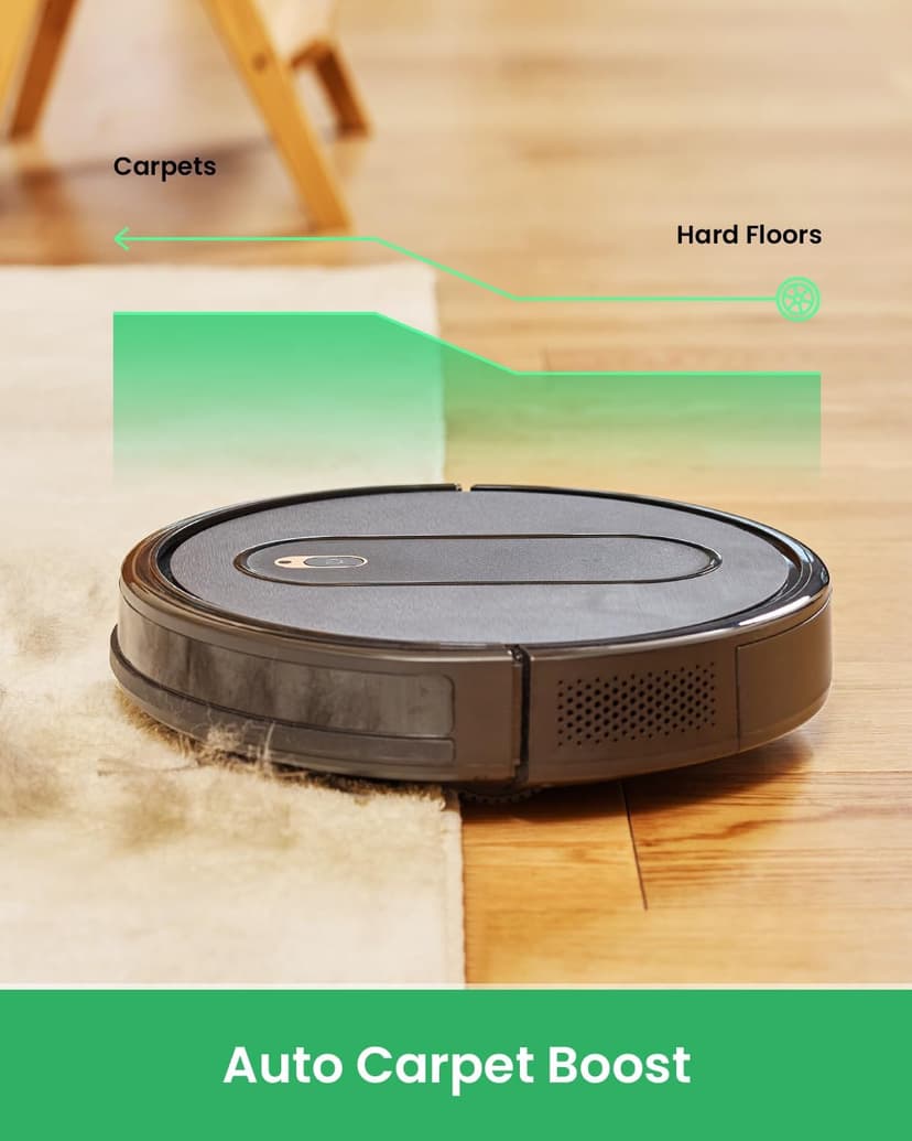 T6 Robot Vacuum, 100 Mins Runtime, Slim, Quiet, Automatic Robotic Vacuum Cleaner, Self-Charging, Schedule Setting, Remote/App/Voice Control, Ideal for Hard Floor and Low Pile Carpet