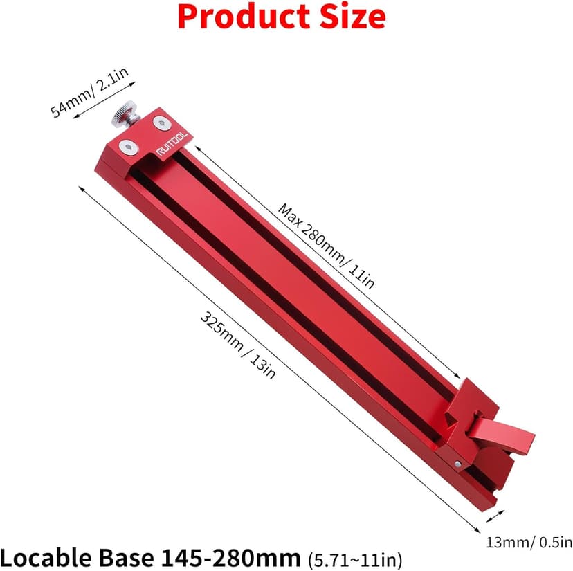 RUITOOL Circular Saw Guide Rail, Precision Aluminum Alloy Adjustable Cutting Machine Base Guide for Woodworking, Electric Cutting Guide Specially Designed for Precision Cutting and Milling Tasks
