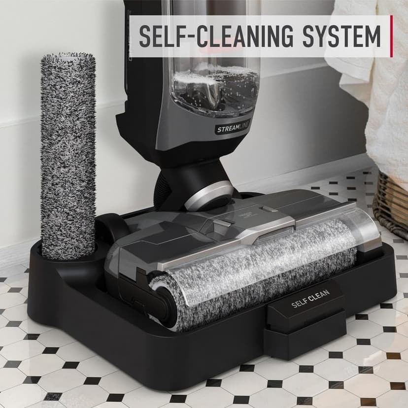 Hoover ONEPWR Streamline Cordless Hard Floor Cleaner, Wet Dry Vacuum, BH55400V, + Hoover Pure Essentials Solution Hard Floor Cleaner, 50 oz, AH31465