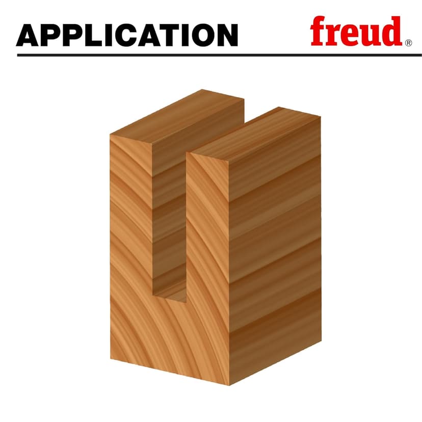 Freud Double Flute Straight Bit with Tico Hi-Density Carbide for Maximum Performance - 2 Cutters, 24000 RPM, 3/4" Height, 3/4" Diameter, 2-1/8" Length, 1/4" Shank - 04-140