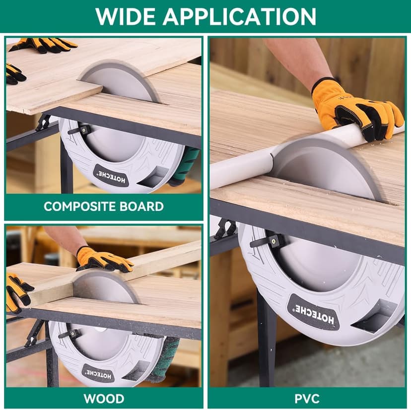 Hoteche 12-Inch Circular Saw 4-HP Compact Portable Table Saw with Saw Blade for Desktop Use