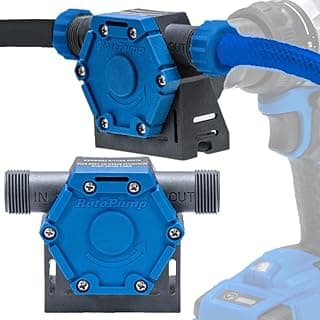 RotoPump Water Pump Self Priming 12.5 Gallons Per Minute. Lightweight and Portable. Siphon Standing Water in Tubs, Sinks, Showers, Boats, Aquariums, Water Heaters and more