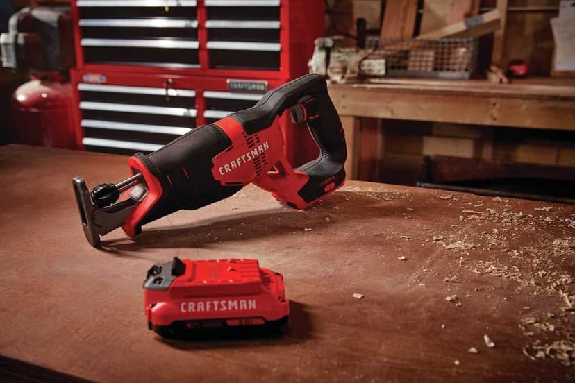 CRAFTSMAN V20 Cordless Reciprocating Saw Kit, 3,000 RPM, 14.5 inch, Battery and Charger Included (CMCS300M1)