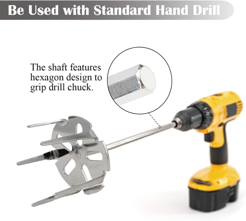 KAMaster Pork Puller Drill Attachment 304 Stainless Steel Meat Shredder Used with Standard Hand Drill for BBQ