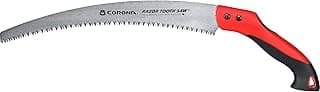 Corona Tools 14-Inch RazorTOOTH Pruning Saw | Tree Saw Designed for Single-Hand Use | Curved Blade Hand Saw | Cuts Branches Up to 8" in Diameter | RS 7395, Red/Black