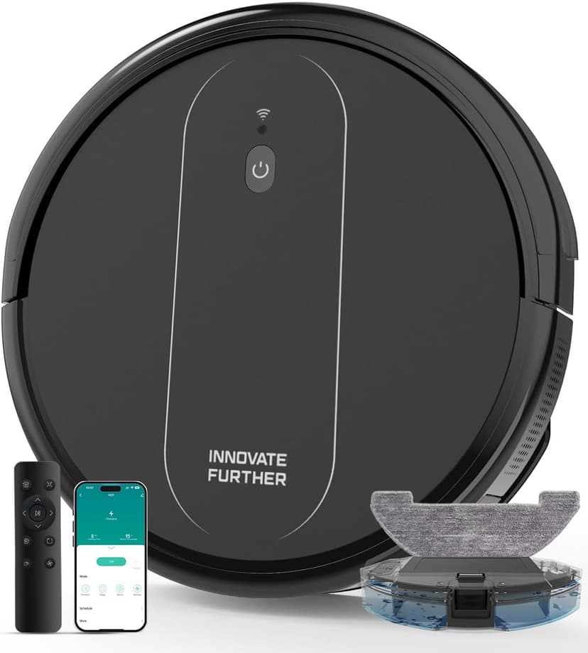 3-in-1 Robot Vacuum and Mop 4000Pa Strong Suction Robot Vacuum Cleaner & Smart Navigation & Alexa/APP Control & Central Brush & Auto Recharge, Vacuum Robot for Pet Hair, Hard Floors & Low-Pile Rugs
