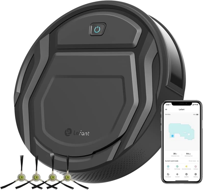 Lefant Robot Vacuum Cleaner Slim Quiet,2200Pa Powerful Suction,120 Mins Runtime,6 Cleaning Modes,Wi-Fi/App/Alexa,Self-Charging Pet Hair Robotic Vacuum Ideal for Hard Floor,Low-Pile Carpet,M210 Pro
