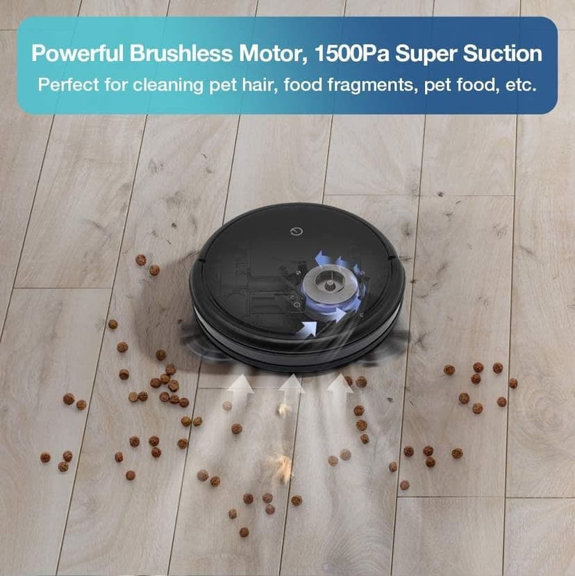 Robotic Vacuum Cleaner,Ideal For Pet Hair,Home and Kitchen Hard Floor and Low Pile Carpet