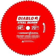 Diablo Steel Demon Cermet II Saw Blade for Medium Metal - Triple Chip Cutting Action - 14" x 72-Teeth, 1800 Max RPM - D1472CF