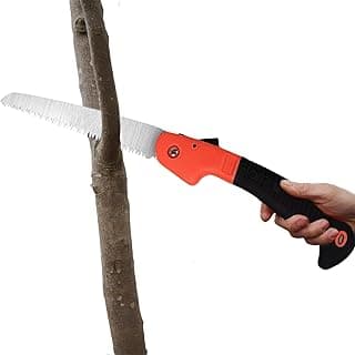 Liphontcta Folding Farm Hand Saw, Manganese Steel Folding Trim Pruner with Safety Lock, Lightweight Gardening Tool, Ideal for Tree, Shrubs, Twigs Pruning