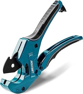 Libraton PVC Pipe Cutter, Up to 2-1/2", Ratchet Pipe Cutter Heavy-Duty, Pex Cutting Tool for Cutting PEX, PVC, PPR Plastic Hoses and Plumbing Pipe