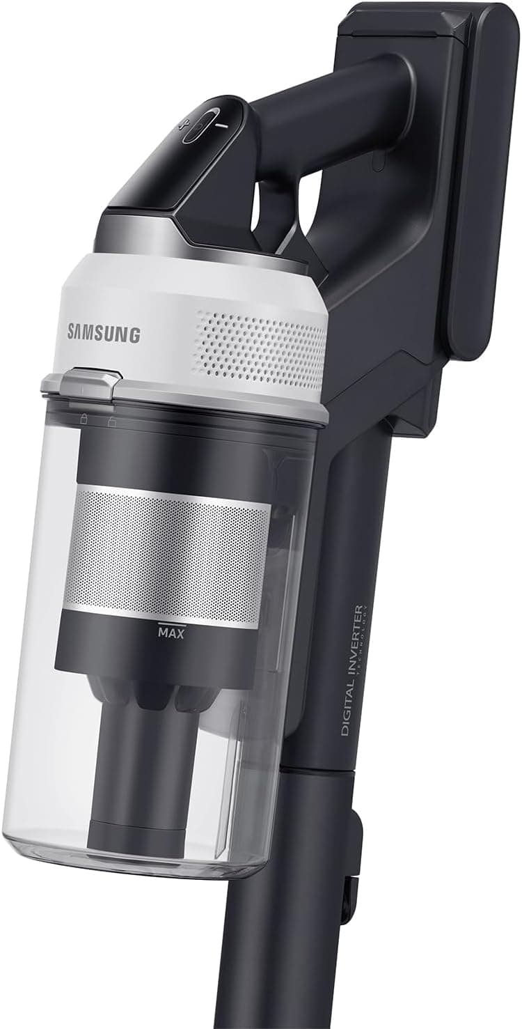 SAMSUNG Jet 85 Cordless Stick Vacuum, Lightweight w/Jet Dual Brush, Anti-Tangle Pet Tool, Removable Battery, Powerful Cleaning for Hardwood Floors, Carpets, Area Rugs, VS20C8522TW, Misty White