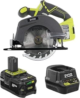 RYOBI 18-Volt Cordless 5 12inch Circular Saw Kit with a 4Ah Battery and Charger (No Retail Packaging)