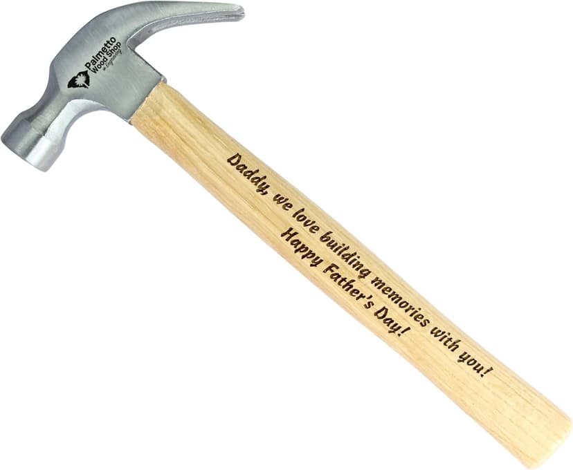 Palmetto Wood Shop Hammer - Laser Engraved Father's Day Gifts, Wood Hammer for Construction, Demolition, DIY Projects, Housework, Carpentry, Metalworking, Framing - Full-Size, 12.5-inch Claw Hammer