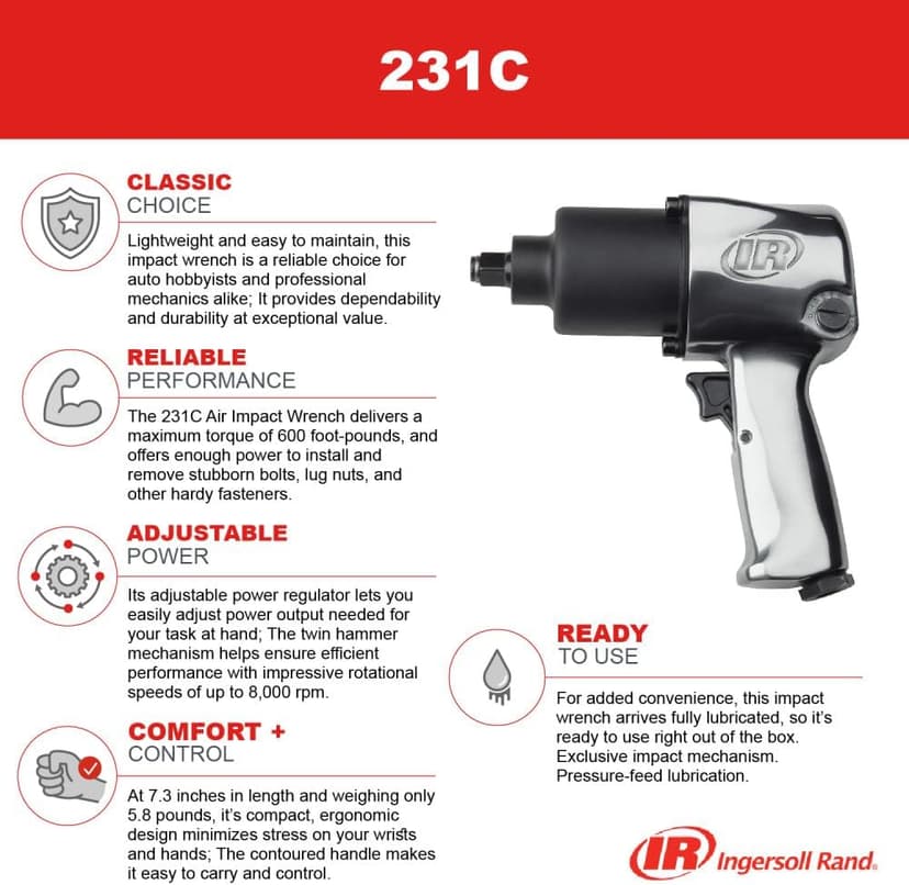 Ingersoll Rand 231C 1/2-Inch-Drive Air Impact Wrench