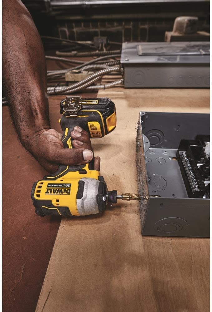 DEWALT ATOMIC 20V MAX* Impact Driver, Cordless, Compact Kit, 2 Batteries, 1/4-Inch (DCF809C2)