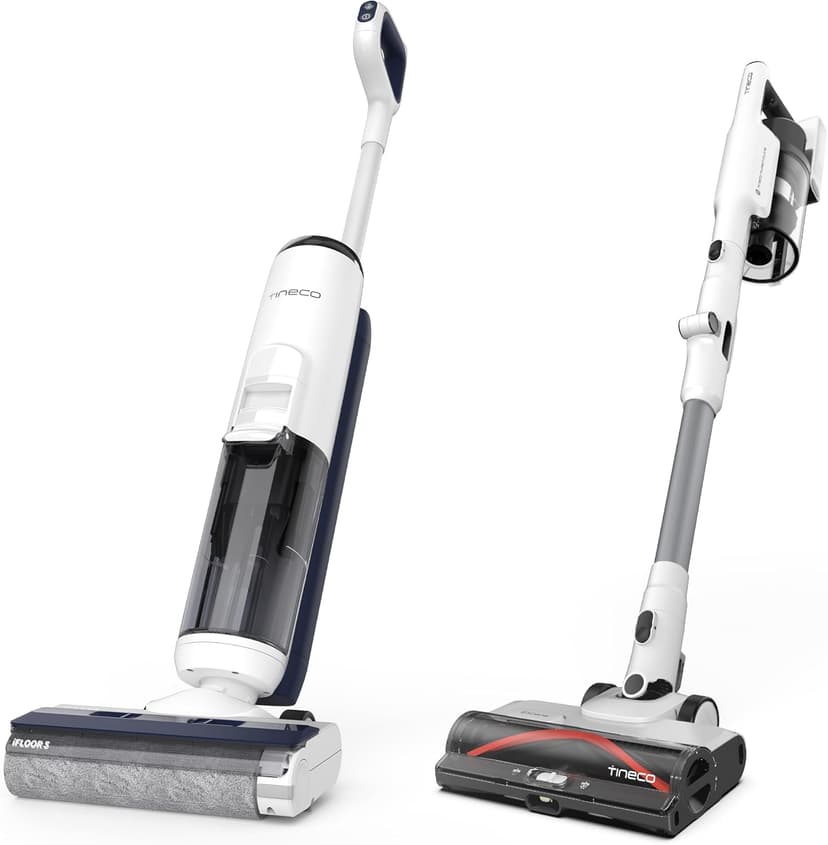 Tineco iFLOOR 5 Breeze Complete Wet Dry Vacuum Cordless Floor Washer & Pure ONE A50S Cordless Stick Vacuum Cleaner, 185W Suction, 70Min Runtime