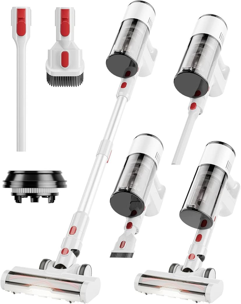 VCD2901 Wireless Handheld Vacuum Cleaner Hepa Filter, Cordless Stick vac Cleaners for Home & Apartment, Best Lightweight Vacuum for Hardwood Floors and Carpet pet Hair, White