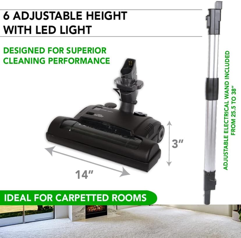 OVO Heavy Duty Powerful 700 Airwatts Central Vacuum System, Hybrid Filtration (with or Without Disposable Bags) 35L or 9.25Gal, with 30 ft Carpet Deluxe Accessory Kit
