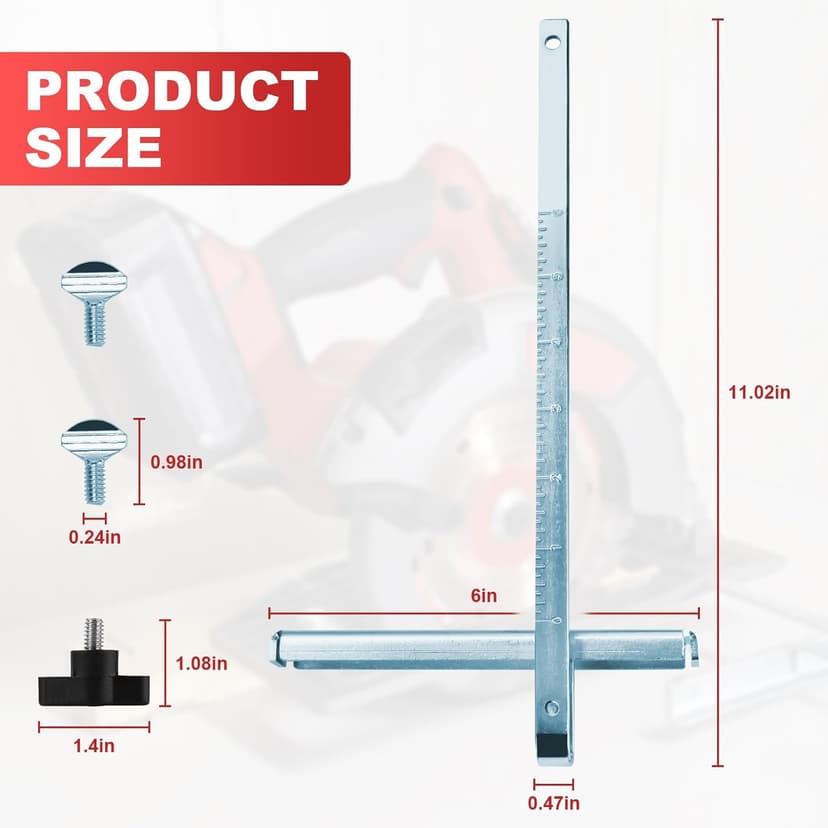 49-22-4146 Circular Saw Rip Fence Guide Kit Replaces 6405-6, 6390-20, 6390-21, 6394-21, 6460 Skateplate Circular Saw Guide