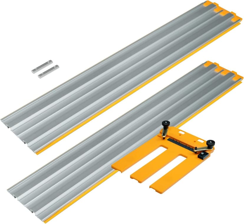 POWERTEC 53 Inch Circular Saw Track Guide Rail System – Precision Rip-Cut and Cross-Cut Guide for Sheet Goods, Plywood, Panels, and DIY Woodworking (72094)