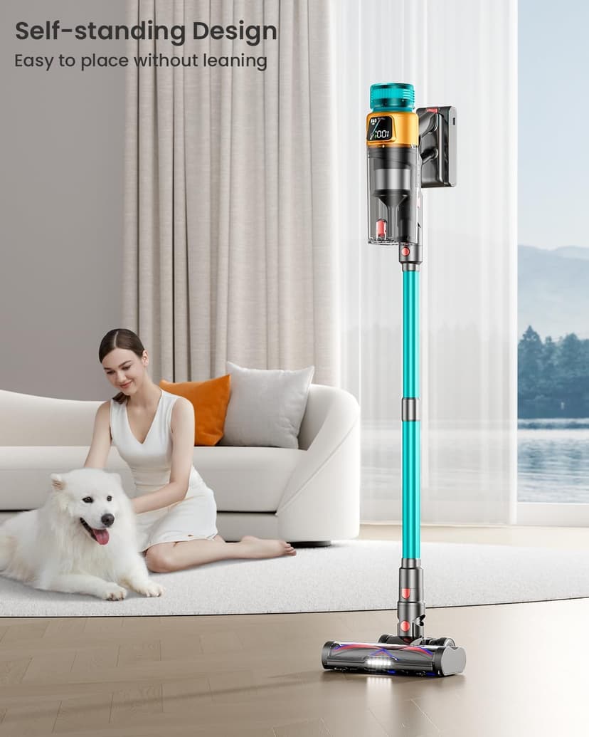 Cordless Vacuum Cleaner, 550W 45KPA 70Mins Vacuum Cleaners for Home, Stick Vacuum with Charging Dock Station, Anti-tangle Wireless Vacumm, Rechargeable Cordless Vacuum for Pet Hair/Carpet/Hard Floor