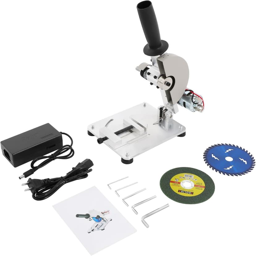 Mini Chop Saw, 96W Portable Adjustable Angle and Height Metal Chop Saw with Abrasive Cutting and Multifunctional Mode, for Soft Metal, Stainless Steel Sheet, Iron Sheet, Wood