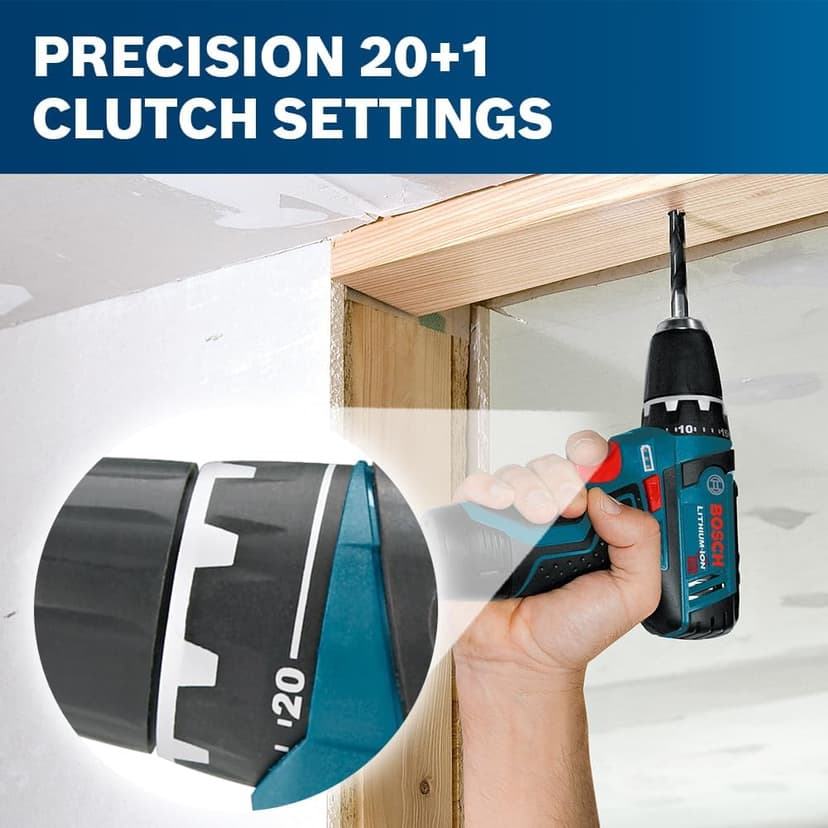 BOSCH CLPK22-120 12V Max Cordless 2-Tool Combo Kit with 3/8 In. Drill/Driver, 1/4 In. Impact Driver, (2) 2 Ah Batteries, Charger and Case