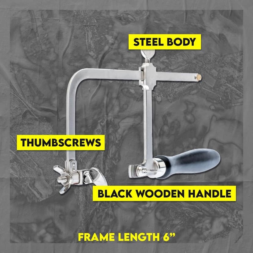 SE 3-in-1 Professional Jeweler's Saw Set - Saw Frame, 144 Blades, and V-Slot Bench Pin with Clamp - Versatile Tools for Precise Jewelry Making