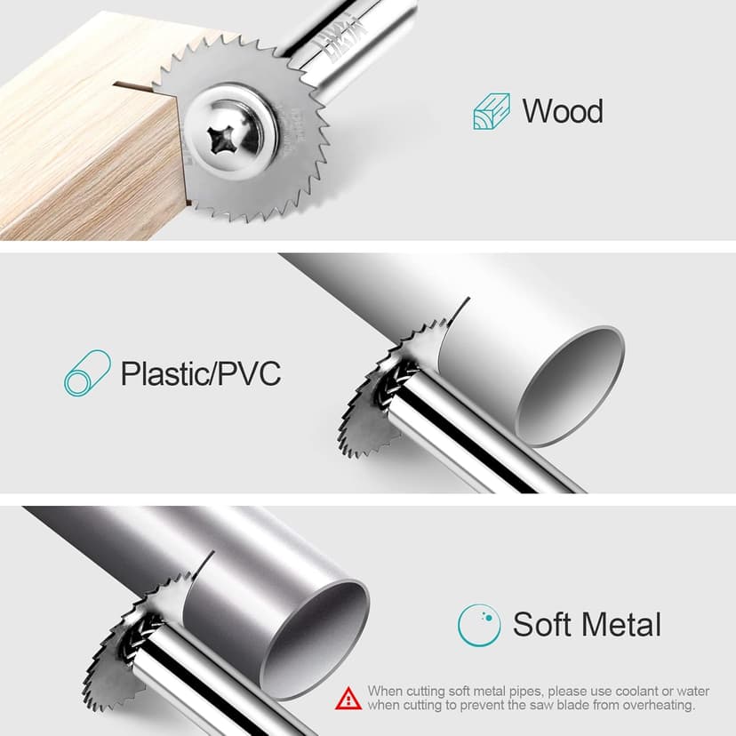 PVC Pipe Inside Cutter(4Pcs Saw Blades) with 1/4" Hex Shank,Plumbing Inside Cutter Internal Plastic ABS Pipe Cutter,1-1/4" & 1-3/4" Or Larger Diameter