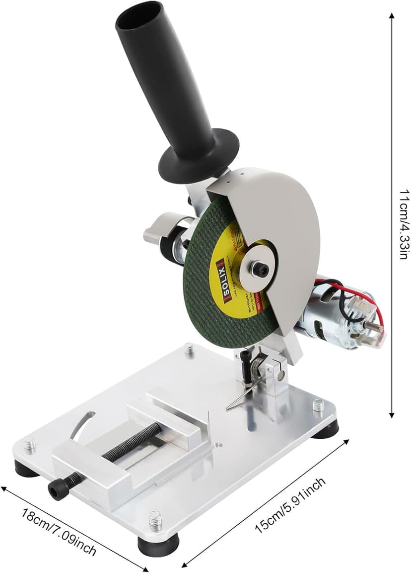 Mini Chop Saw, 96W Portable Adjustable Angle and Height Metal Chop Saw with Abrasive Cutting and Multifunctional Mode, for Soft Metal, Stainless Steel Sheet, Iron Sheet, Wood