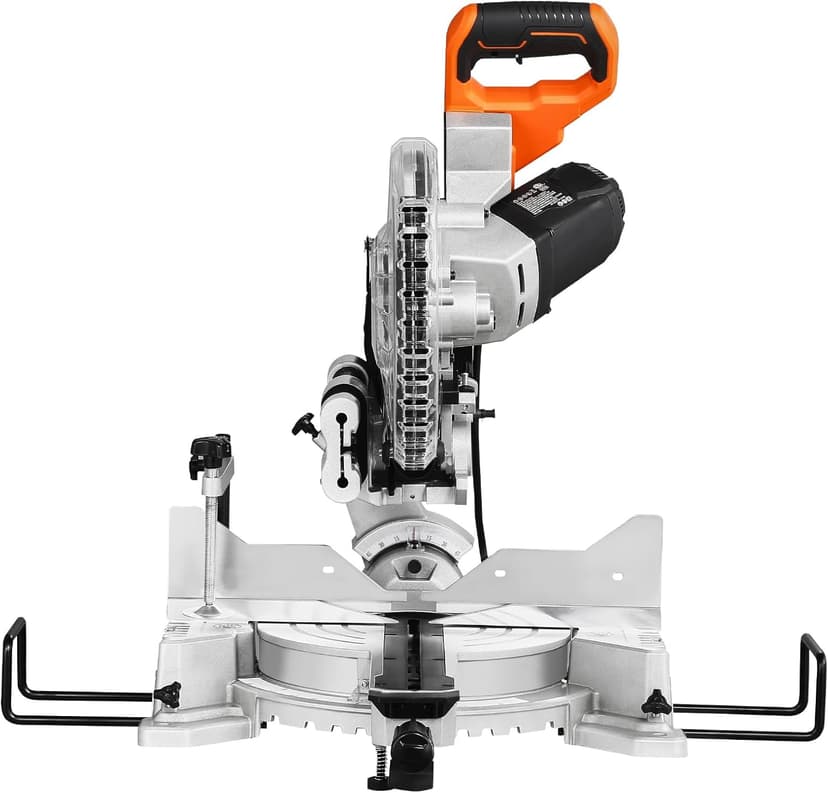 VEVOR Sliding Compound Miter Saw, 10-Inch Blade, 15 Amp Motor, 60-Tooth, Corded Double Bevel Sliding Miter Saw, LED Precision Alignment, Angle Adjustable, for Wood, Composite Decking, Laminates