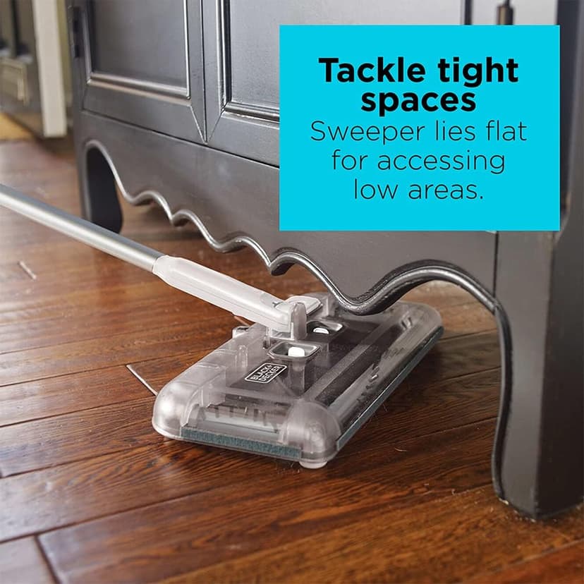 BLACK+DECKER 50 Minute Lithium Floor Sweeper, Multi-Surface Use, Charger Included (HFS115J10)